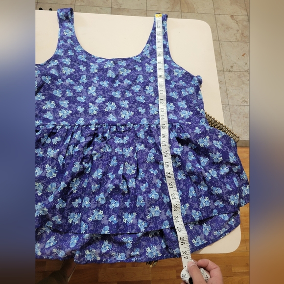 Purple Floral American Eagle sleeveless top - Picture 7 of 7